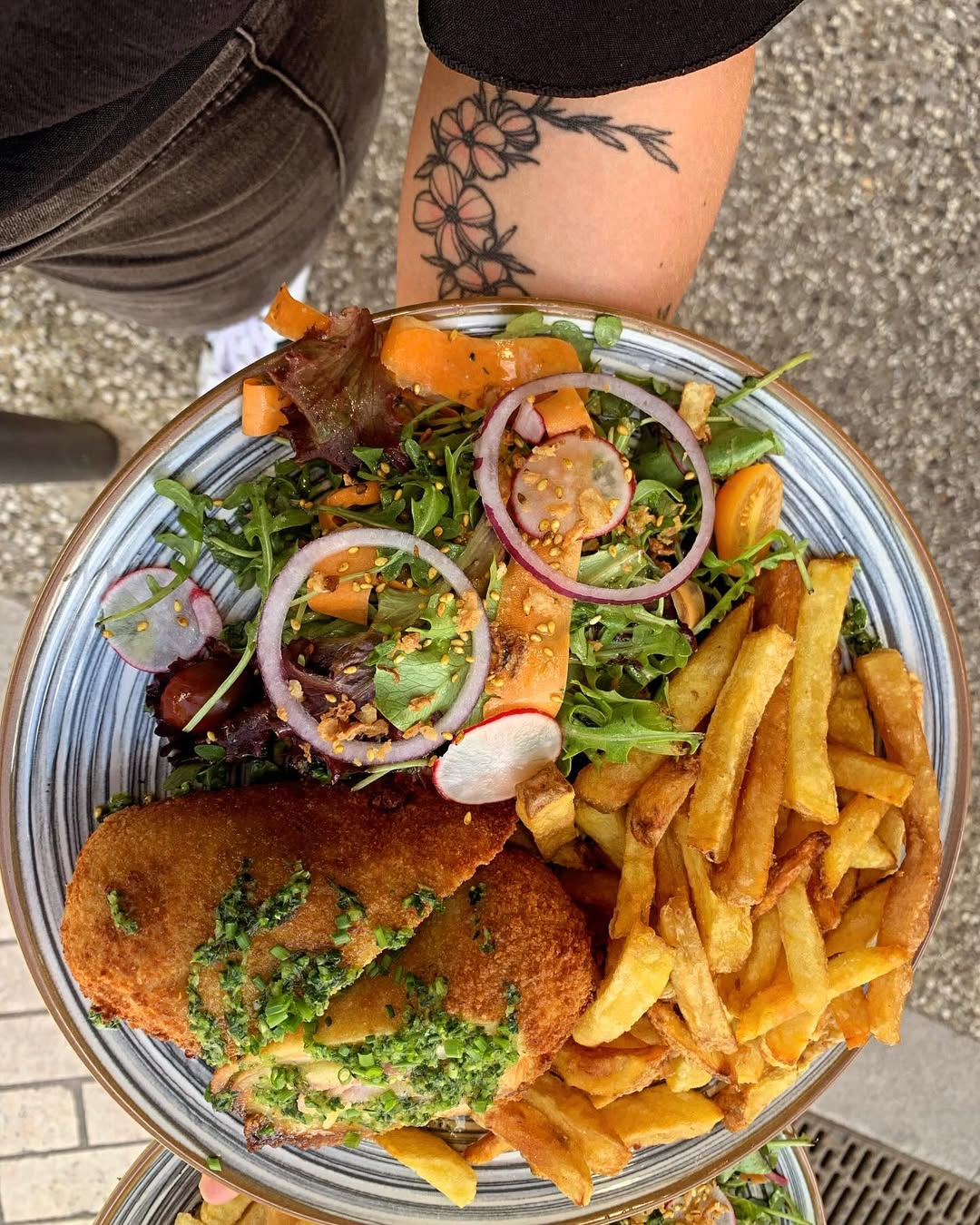 Escalope panée et frites
